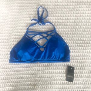 Mossimo royal blue Strappy bikini top size medium NWT